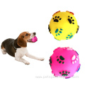 Paw print squeaky dog toy ball pet supplies